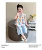 Girls' Summer Outfit New Fashionable and Stylish Baby Sleeveless Top, Children's Pants, Princess Summer Clothes, Children's Clothing