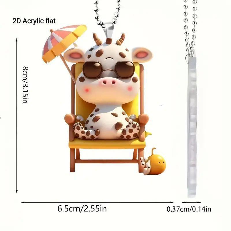 

Cartoon Acrylic Charming Animal Hangings For Christmas Tree And Interior Decor