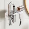 3 in 1 Haartrocknerhalterung Aluminium Toiletten-Fönhalter Lockeneisenablage Badezimmer