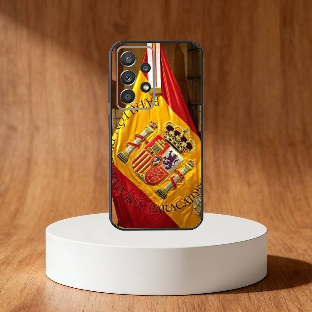 

Spanish National Flag Phone Case For Samsung S25,S24,S21,S22,S23,S30,Ultra,S20,Plus,Fe,Note,10,9,5G Black Cover Samsung S21fe
