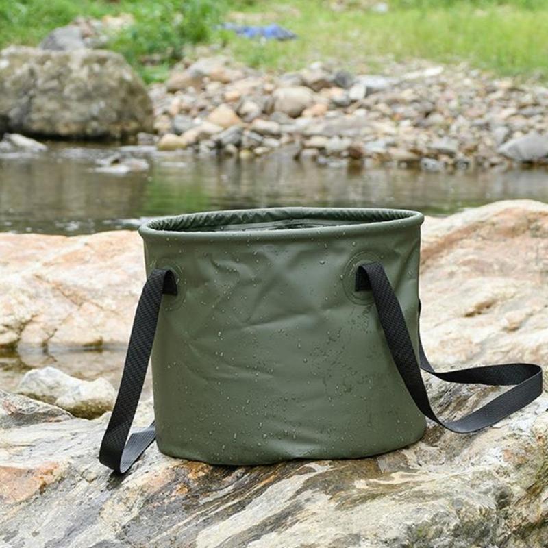 Heavy Type Folding Water Bucket Portables Outdoor Bucket Durability Water Bucket For Family Trip And Fishing