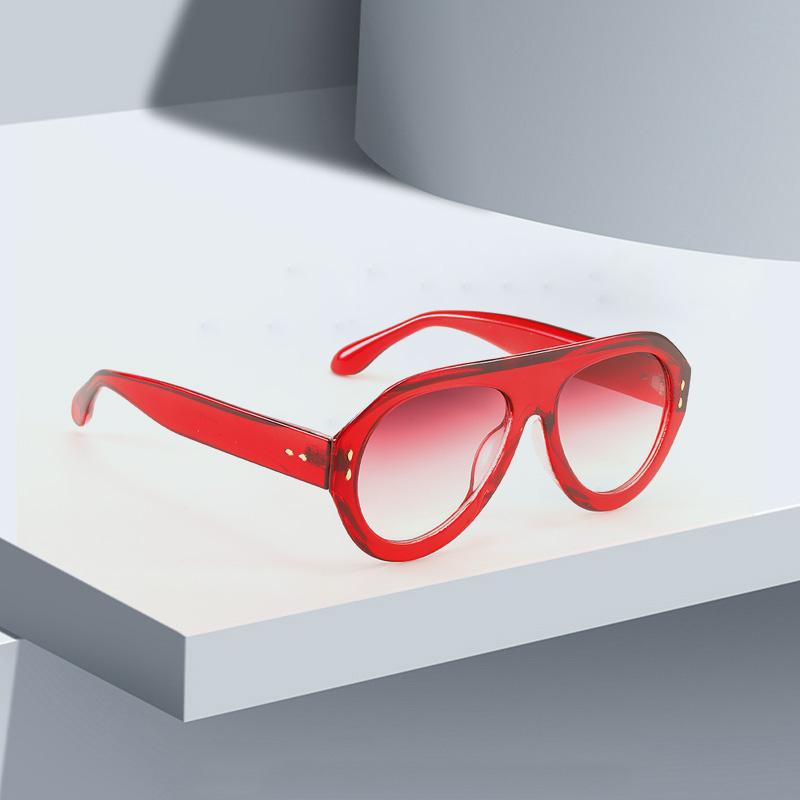 New In Vintage Sunglasses For Women Modern Fashion Red Gradient Round Glasses Glasses Women Gift For Womens Sunglasses
