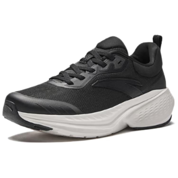 Anta Cloud Path Simple Comfortable Shock Absorption Non-Slip Waterproof Low-Top Casual Running Shoes Women Sneaker Black 122545519-2