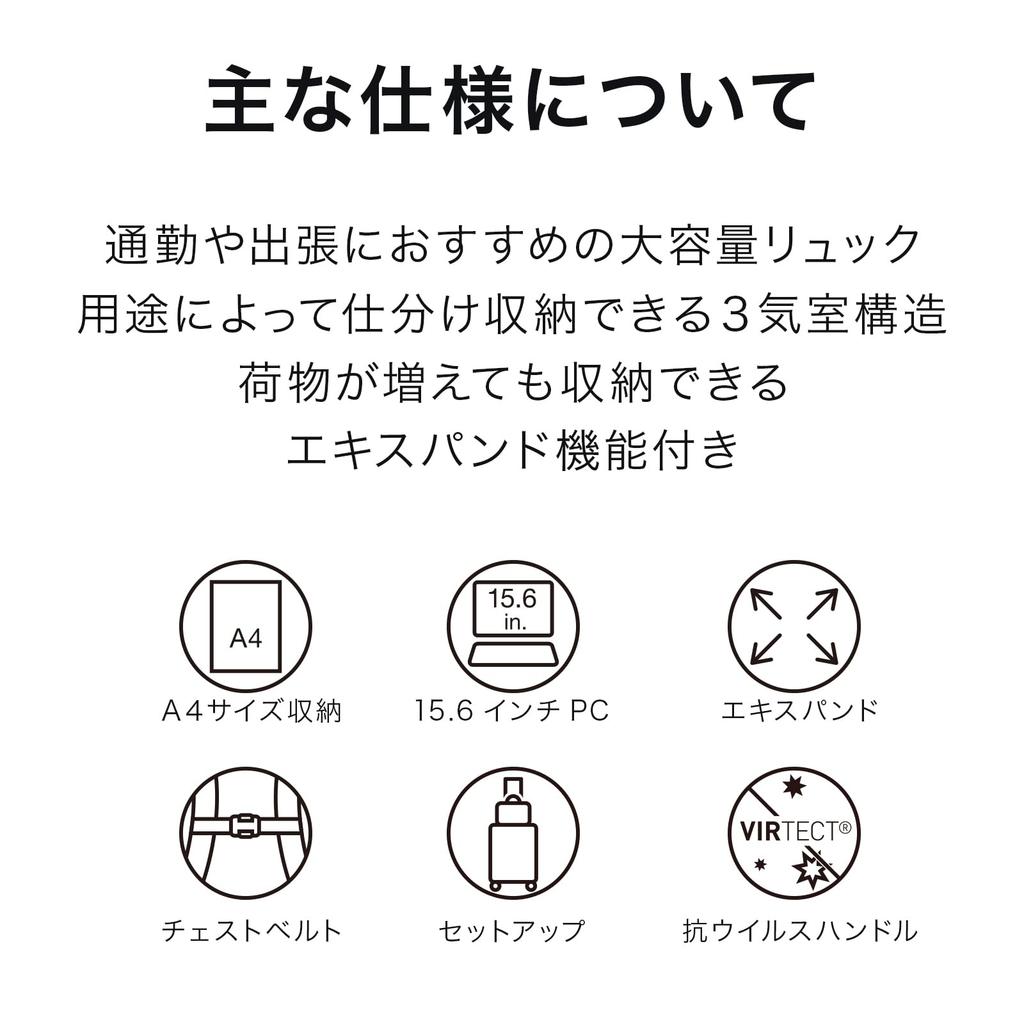 Ace Gene Dual Pose LTD Business Backpack, A4 Size, 15.6-inch PC Storage, 23L, No. 17882