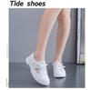 2025 Summer Women's Mesh Breathable Casual Sneakers - Korean Style, Non-slip, Fashionable Soft Sole, White.