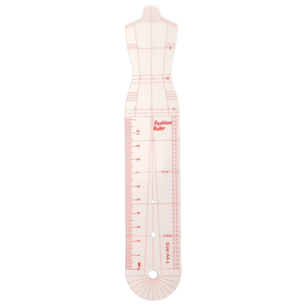 Transparent Plastic Fashion Design Ruler Set for Clothing Illustration and Tailoring Template Tools for Professional Use