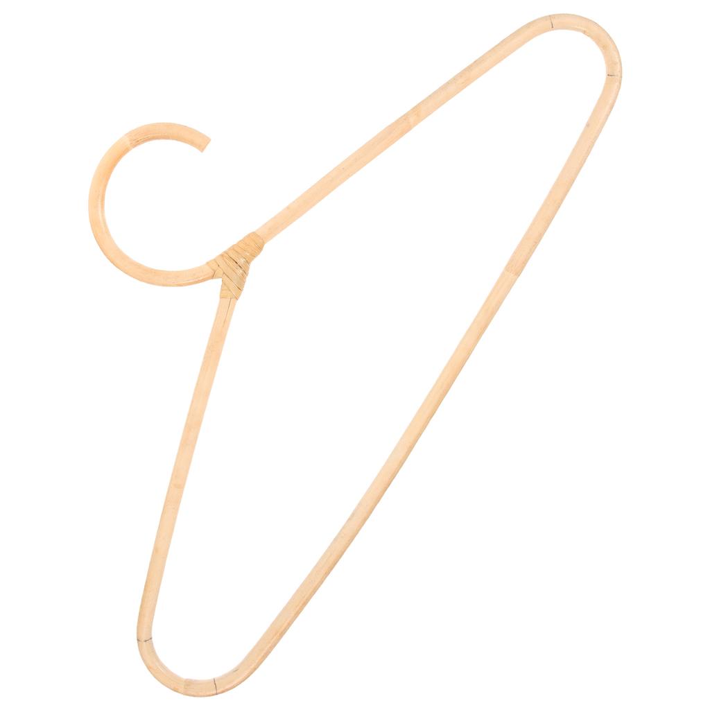 Rattan Clothes Hanger Natural Wood Handmade Single Hook Wardrobe Closet Storage Decorative Vintage Adult Kids