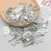 60pcs Antique Silver Musical Instrument Note Charm Pendants for Jewelry Making Guitar Piano Violin Findings DIY Craft