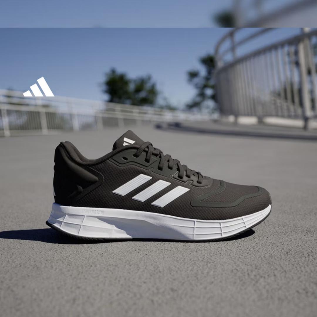 Женские беговые кроссовки Adidas DURAMO 10 с амортизацией, противоскользящие и износостойкие - Adidas GX0709 36 чёрный