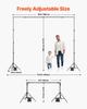 Backdrop Stand Background Stand Kit with 2 Tripod for Party & Photo Studio