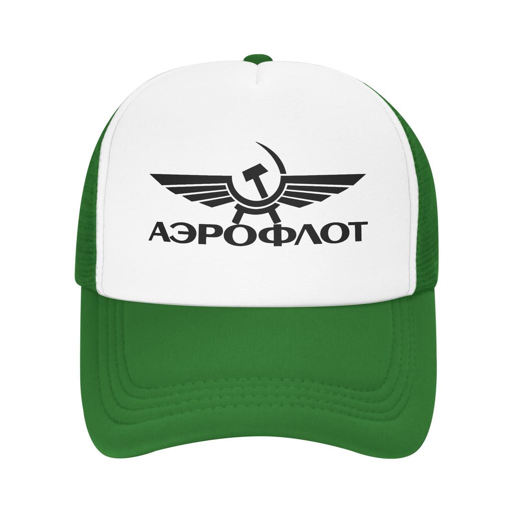 Aeroflot Aviation Russe Pilote Aerospace Mesh Sun Hats Outdoor Sports High Quality Baseball Caps Men Women Vintage Trucker Hat