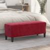 Day and Night - Day and Night Red Wine Red Velvet Bench 100x35x41 Cm