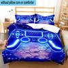 Galactic Gaming Game Controller 3pcs Bedding,Including 1pc Duvet Cover And 2pcs Pillowcases Perfect for Christmas,Ideal for Bedroom, Dormitory