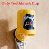 Dopamine Abs Wall Mount Toothbrush Cup With Suction Cup For Family Use