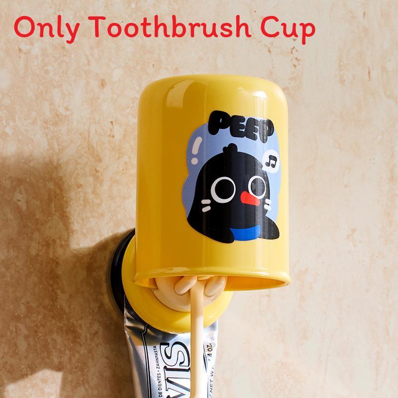Dopamine Abs Wall Mount Toothbrush Cup With Suction Cup For Family Use