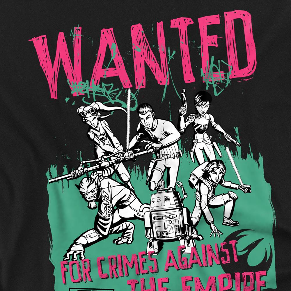 STAR WARS Unisex Adult Wanted Rebels T-Shirt