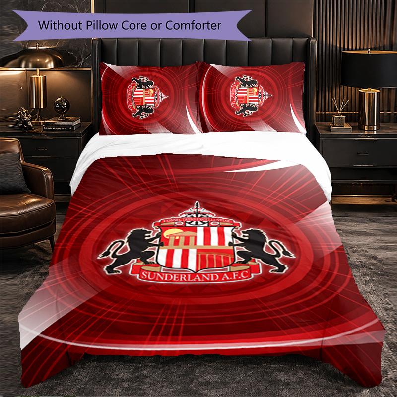 Biancheria da letto a tema Sunderland Set 3 pezzi Copripiumino Biancheria da letto decorativa per camera da adolescente Decorazione per la casa