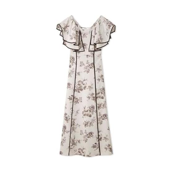 SNIDEL Ruffle Color Print Dress SWFO244093 Women s