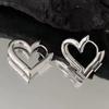 Stříbrné Vintage Náušnice Srdce Pro Ženy Trendy Náušnice Šperky Předcházejí Alergii Párty Doplňky G