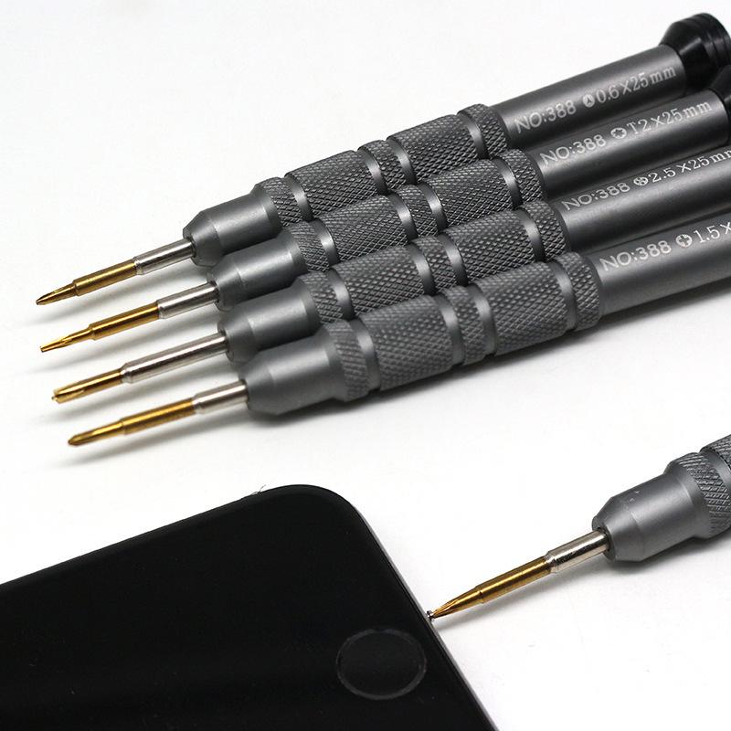 Aluminum Alloy Magnetic Flathead Screwdriver for Mobile Phone Repair with S2 Bit.