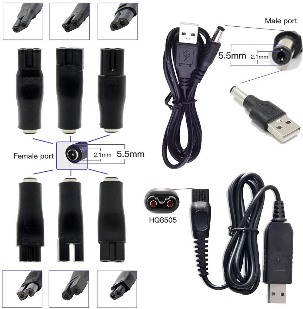 Universal USB Adapter Replacement Charger Razor Charger Charging Heads Charger Convetor Power Cord