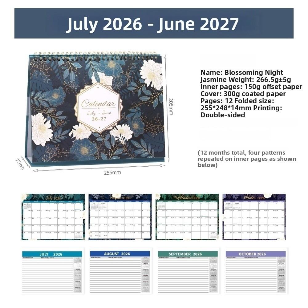 Daily Schedule Desktop Calendar Portable Standing Flip Calendar Annual Calendar  Desktop Use