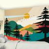 Mountain Sunrise Home Art Wall Hanging Office Living Room Tapestry Home Wall Decoration Tapestry