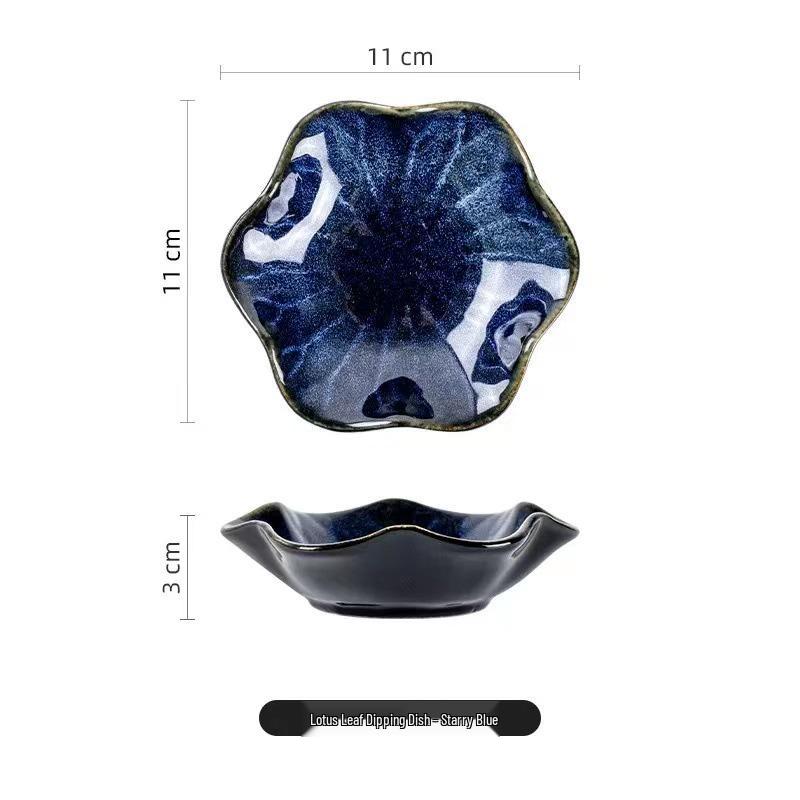 Japanese Kiln-Glaze Ceramic Jewelry Display and Sushi Sauce Dish