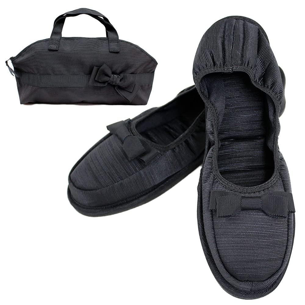 

Kirsch Blute Портативные тапочки с комнатной грогреновой лентой и мини. Включают тапочки, каблук 3,5 см, обувь, черные, ленту, мешочек, KS35C-S21(M) чёрный