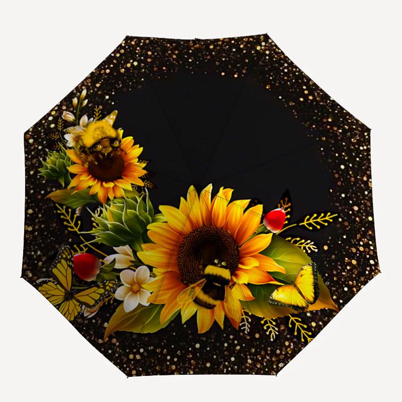 

1pc Sunflower Bouquet Folding Umbrella | Elegant Design, Fashionable Accessory, Durable Construction, Sturdy Ribs yy251107098