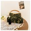 Shoulder Bag Women Cloth Embroidery Floral Chain Strap Daily Commute
