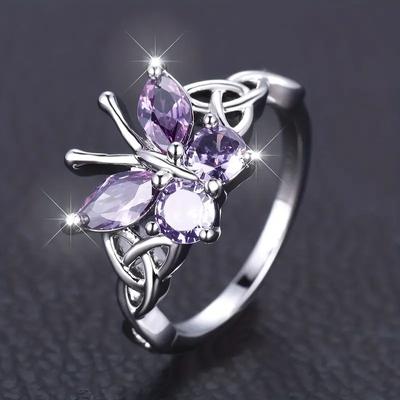 Sweet And Cool Butterfly Single Ring Woman, Fashionable And Exquisite Personalized Design Ring, Popular Popular Jewelry