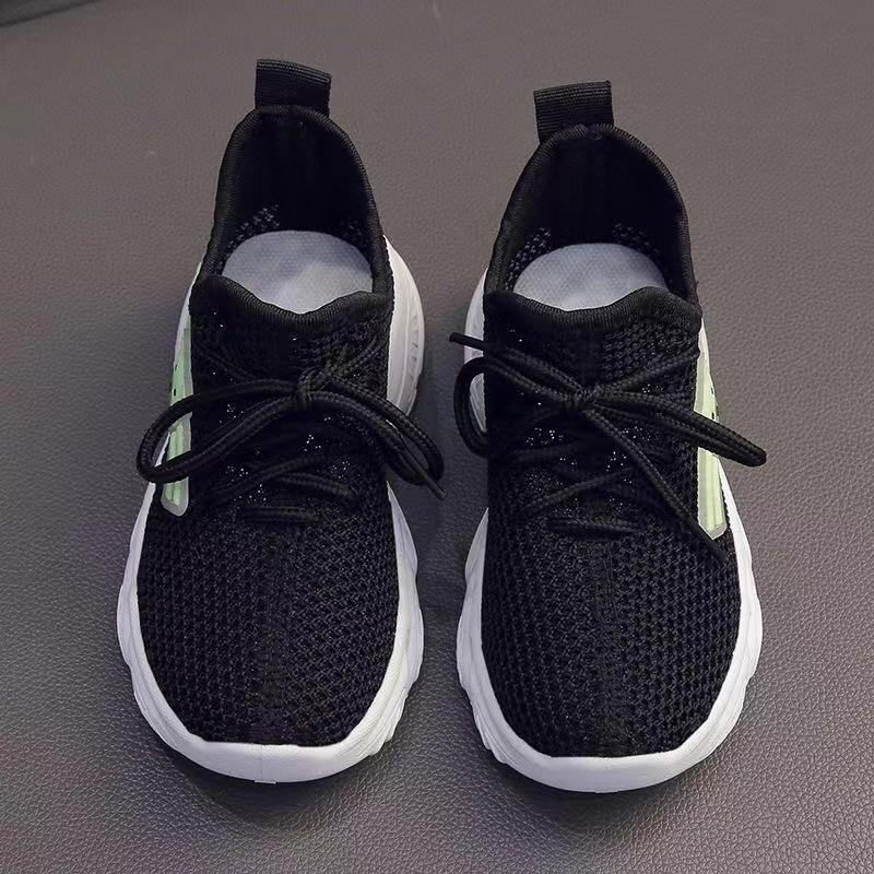 Летняя обувь Детские кроссовки Сетчатая обувь Детсадовская Ультралегкая Обувь с мишками 25 чёрный