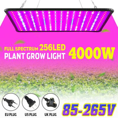 4000 W 256 LED-Wachstumslicht, LED-Phyto-Lampe, volles Spektrum, hohe Leistung, AC85–265 V, LED-Panel, Wachstumslampe für Pflanzen, Hydrokultur-Zelt