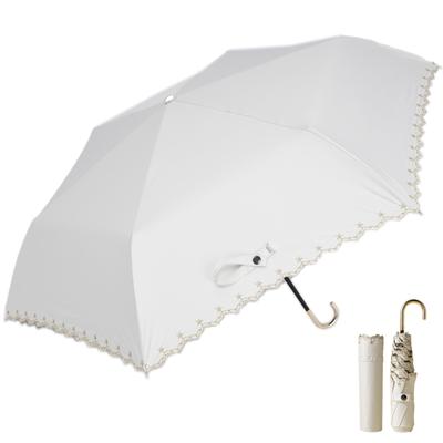 Faltbarer UV-Licht Ultra 210T Hochwasserglas UV Geschenk Regenschirm, Damen Sonnenschirm, Schutz, 100% Blockierung, Faltbar, Leicht, Niedlich,