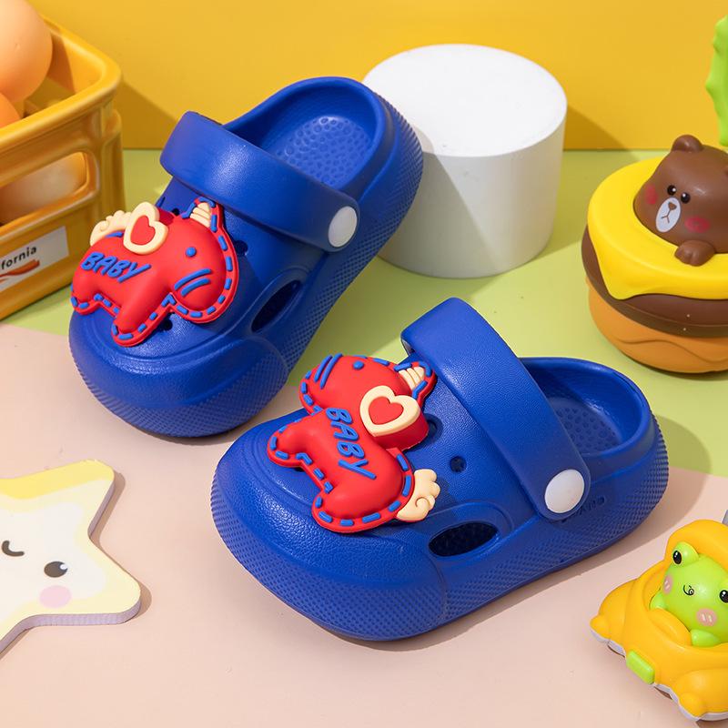 Boys Summer Cartoon Slippers Soft Non Slip Indoor Bath Sandals Comfortable Cushioned Kids House Shoes For Boys And Toddlers