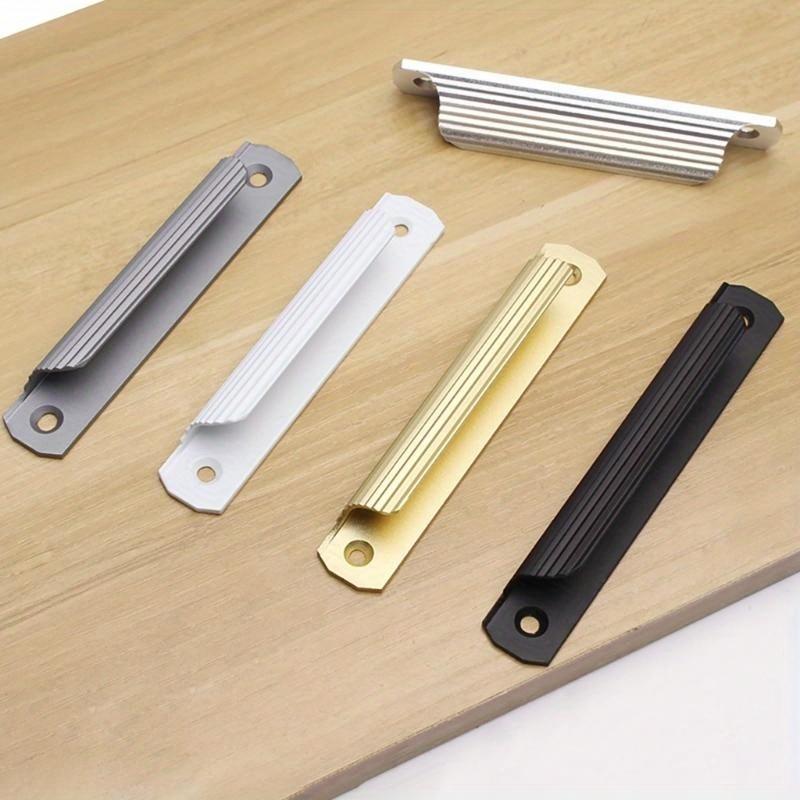 2 st Skjutdörrshandtag Aluminiumlegering Drag-Tryck Dörrhandtag Fönster Garderob Balkongdörrhandtag Möbelbeslag