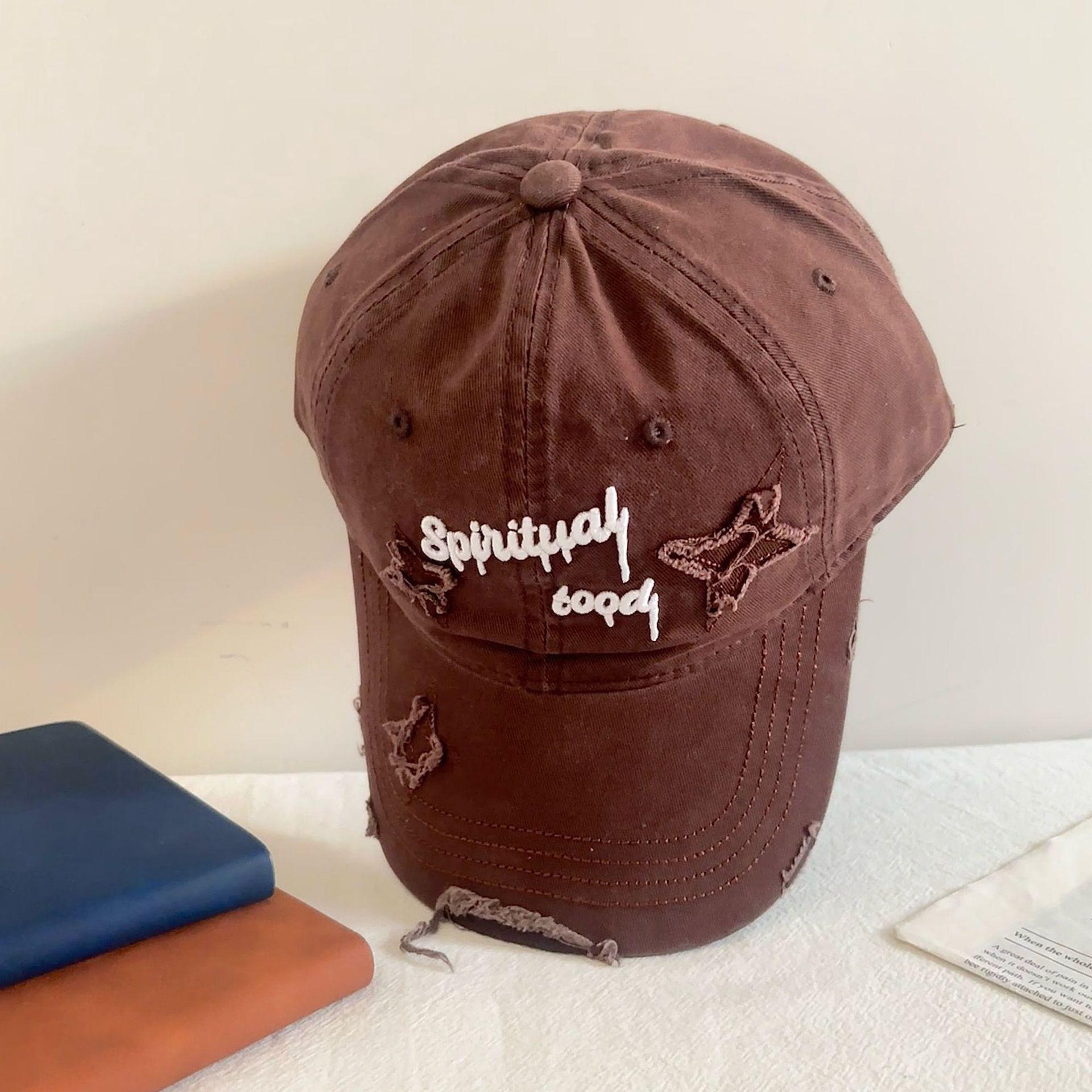 

2025 новий високоякісний капелюх жіноча бейсболка великого обхвату голови збільшена та поглиблена з широкими полями маленька кепка для великого обличчя M（56-58cm） темно-коричневого кольору