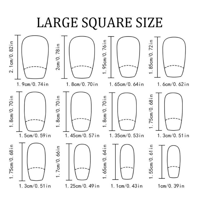 Festive French Styles False Nail With Sparkling Snowflakes 24Pc ABS Fake Nail Easy Application for Festive Party