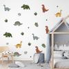 Cartoon Animal Cute Dinosaur Wall Stickers Removable for Kids Room Decoration Background Living Room Baby Nursery Wall Decals