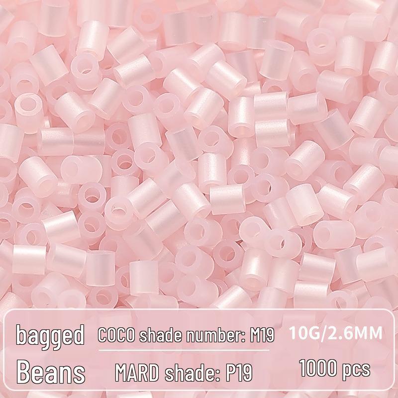 Clear Puzzled Beans Special Color Refill Pack, Black & White, 2.6mm Handmade DIY Fuse Beads Toy Set