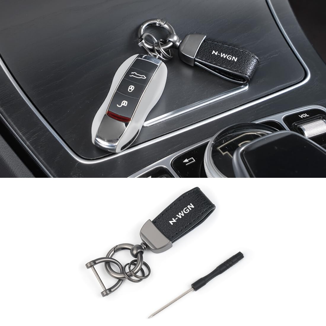 [cjbjdc] N-WGN Applicable Car Key Chain Lost Prevention Compatible with Length: 7.6cm