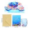 Ocean Theme Dimensional Card with Marine Life Decoration for Special Occasion Handmade Papercraft Greeting Car