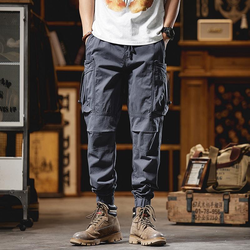 Летний новый комбинезон мужской ретро индустриальный стиль свободный повседневный спортивный уличный универсальные брюки 28