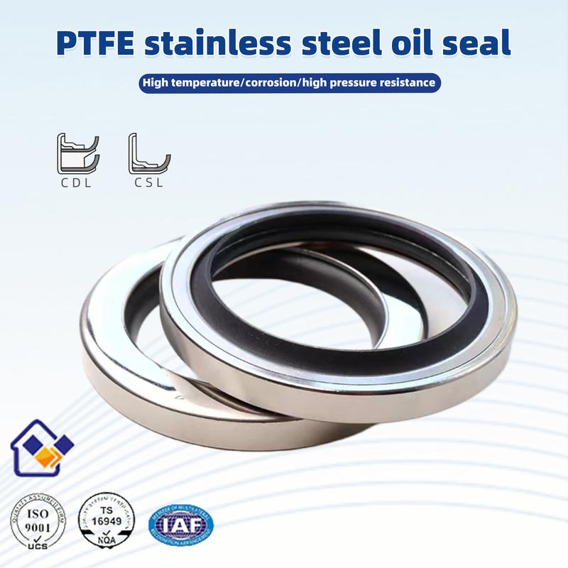 PTFE shaft oil seal OD:30*32*34*ID:42/45/47/48/50/52/55*7/8/10mm Air compressor accessory spiral rod O-ring
