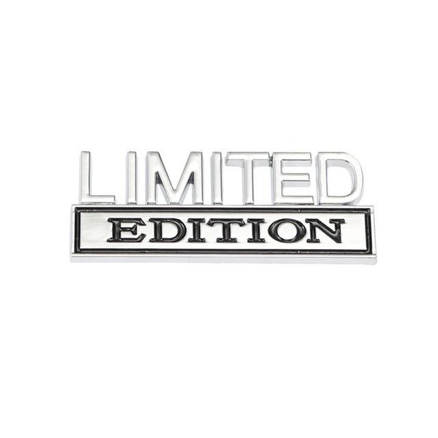 

1Pc 3D Metal Limited Edition Logo Car Front Grille Badge Side Fender Rear Trunk Emblem Sticker Decal Badge Sticker срібний/чорний