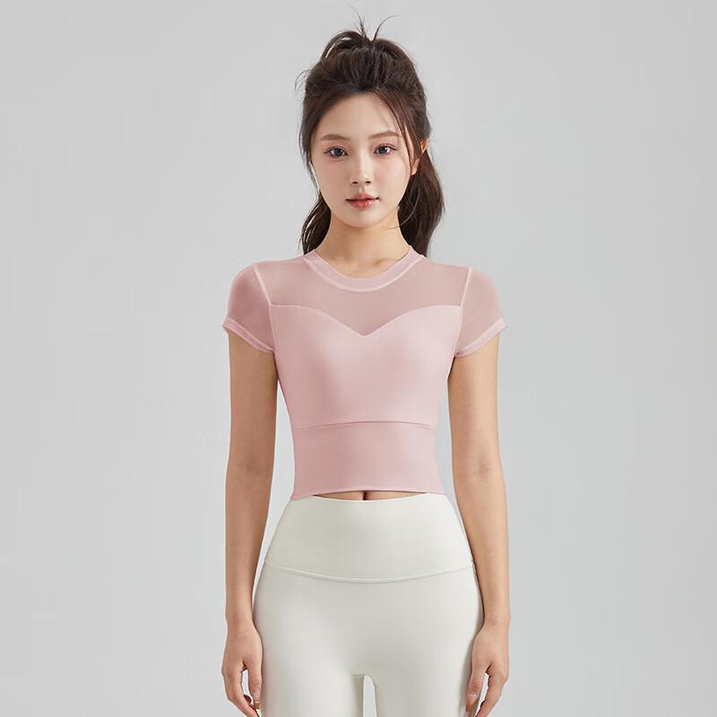 OEING Women's Mesh Cutout Yoga Top