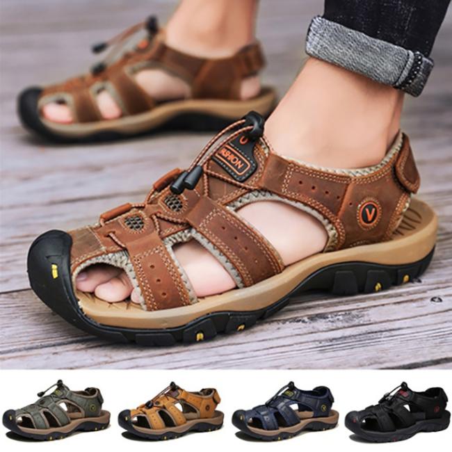 Sandali Traspiranti Estivi da Uomo Scarpe Casual da Spiaggia Suola Spessa Punta Chiusa Scarpe Aqua per Escursionismo Pesca