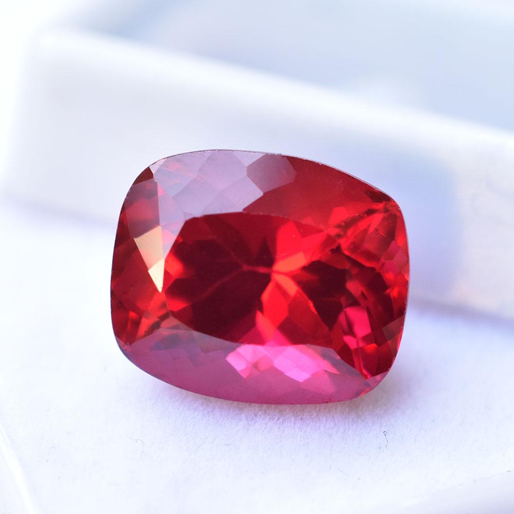 13x11mm Cushion Shape CERTIFIED Natural Red Ruby Loose Gemstone For Collectors