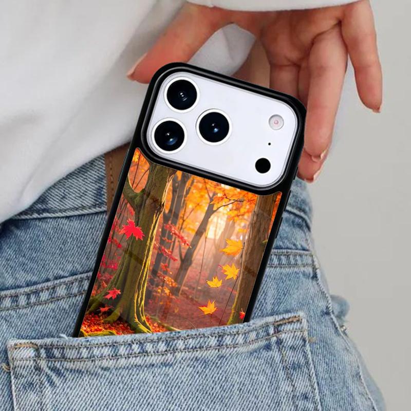 Autumn Tree Leaves Phone Case for iPhone 16e 15 14 13 12 17 Pro Max Plus Air 17pro Cover Coque